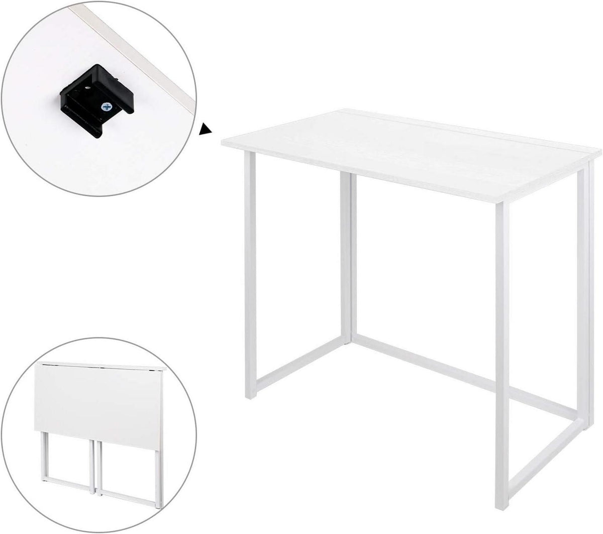 Klapptisch 80x45x72cm Campingtisch Stahlgestell 4-Fuß Weiß E1 Gütespanplatte