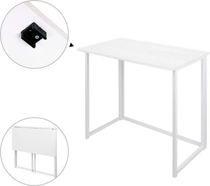 Klapptisch 80x45x72cm Campingtisch Stahlgestell 4-Fuß Weiß E1 Gütespanplatte