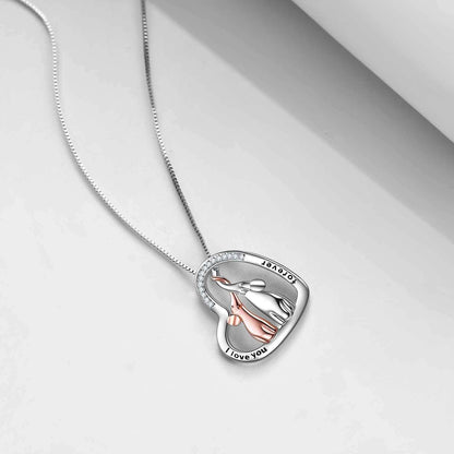 Elefanten Halskette 925 Sterling Silber Mutter Tochter Tier Schmuck