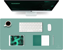 Wasserdichte Schreibtischunterlage 80x40cm PVC doppelseitig Green Gray