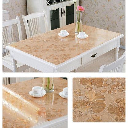 PVC Tischdecke wasserdicht 90x180cm Goldene Tischfolie