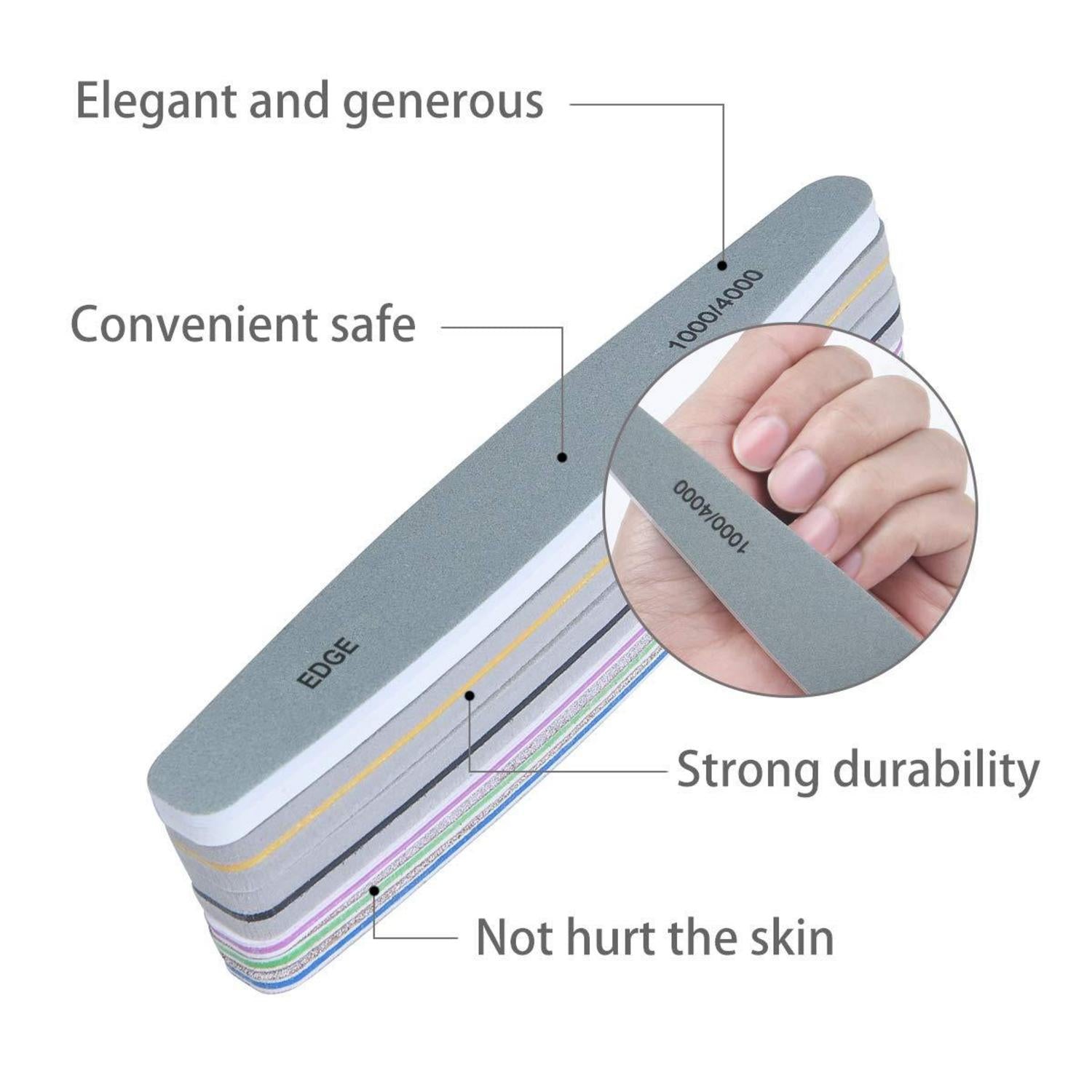 Nagelfeilen Set, Professional Doppelseitig Einweg 100/180