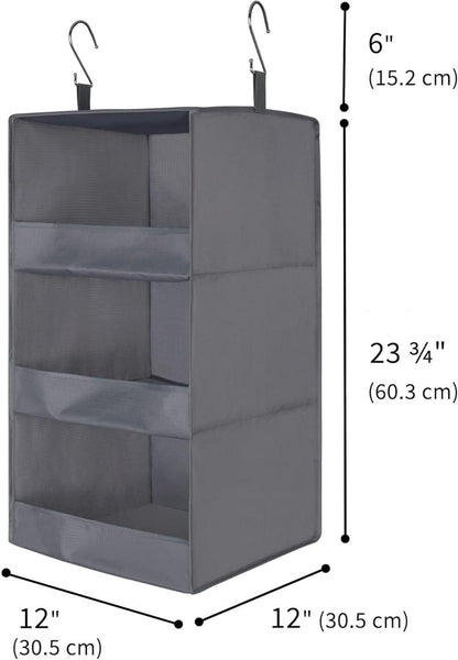 Hänge Organizer 3 Fächer Hängeaufbewahrung Kleiderschrank Organizer Grau
