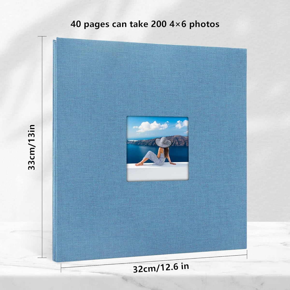 Selbstklebendes Fotoalbum zum Selbstgestalten mit Leineneinband