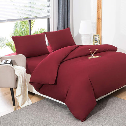 Bettwäsche Mikrofaser 110 g/m² Burgunderrot 200 x 200 cm