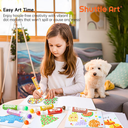 Shuttle Art 10 Farben Punktmarker für Kinder, waschbar & ungiftig