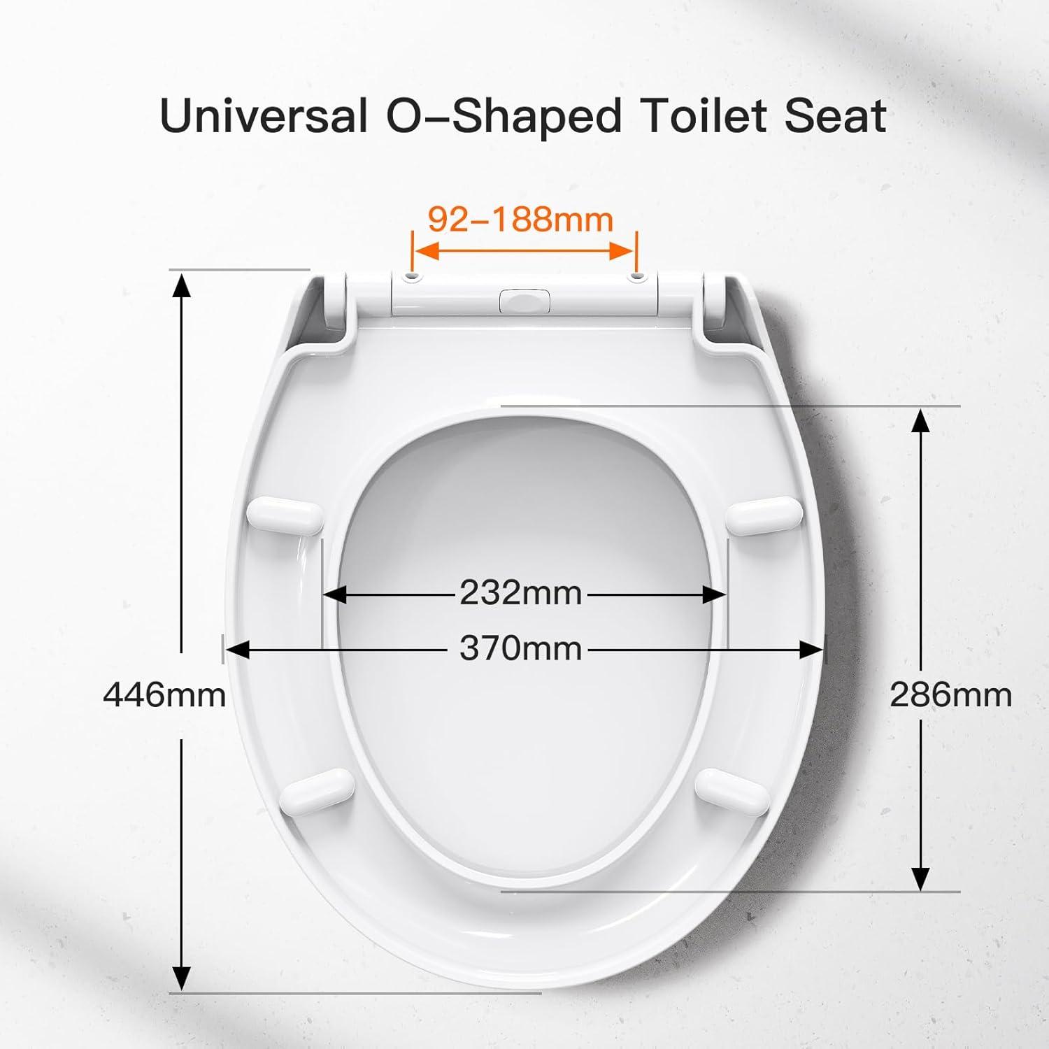 Toilettensitz mit Absenkautomatik, Quick-Release, O-Form