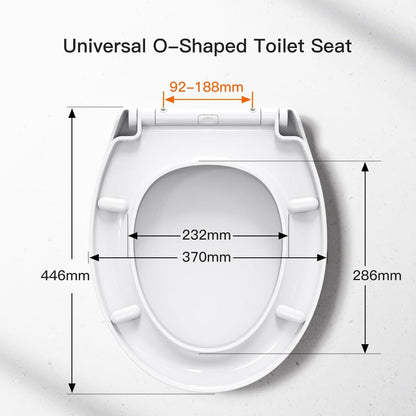Toilettensitz mit Absenkautomatik, Quick-Release, O-Form