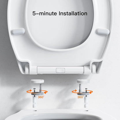 Toilettendeckel WC Sitz Absenkautomatik Quick-Release O-Form