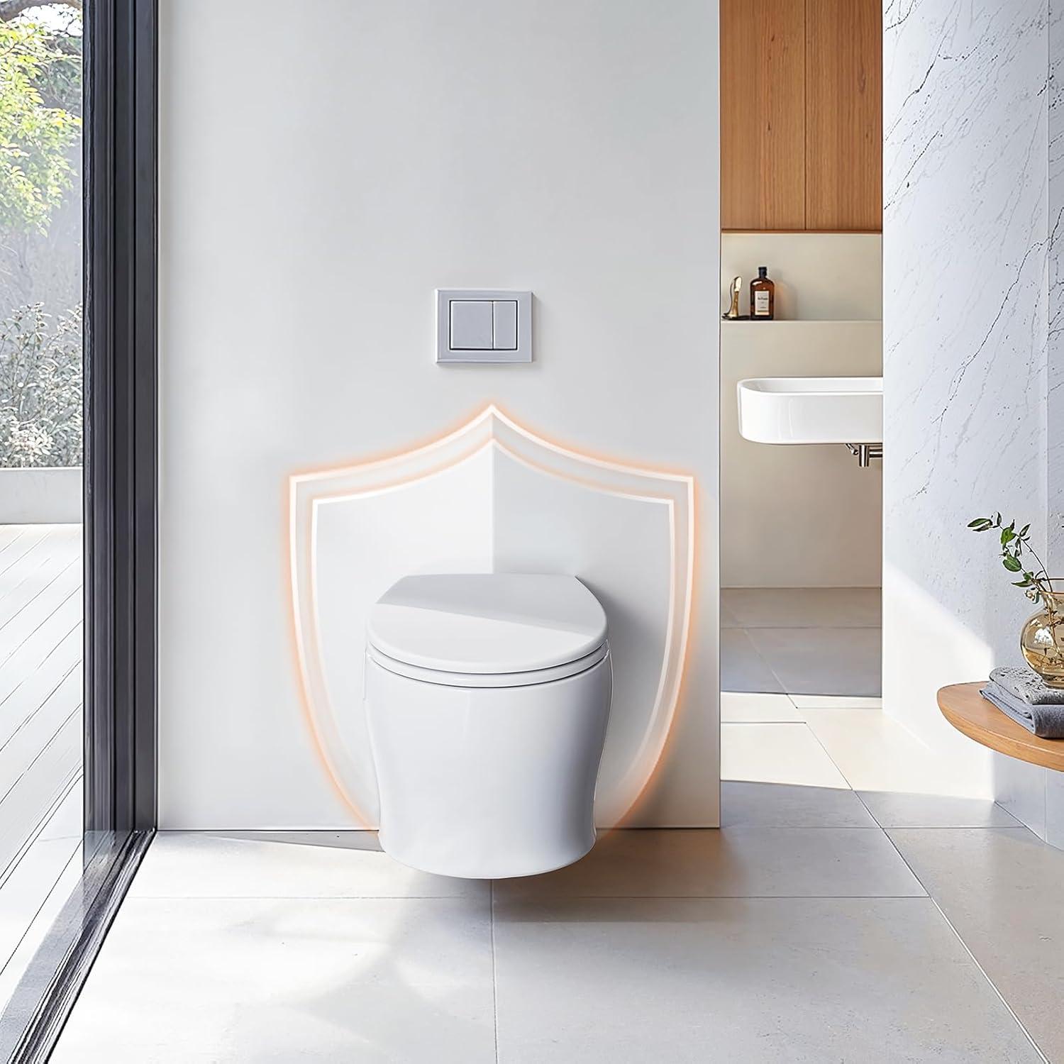 Toilettendeckel WC Sitz Absenkautomatik Quick-Release O-Form