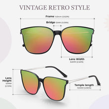 DUCO Vintage Polarisierte Damen Sonnenbrille UV400 Schutz