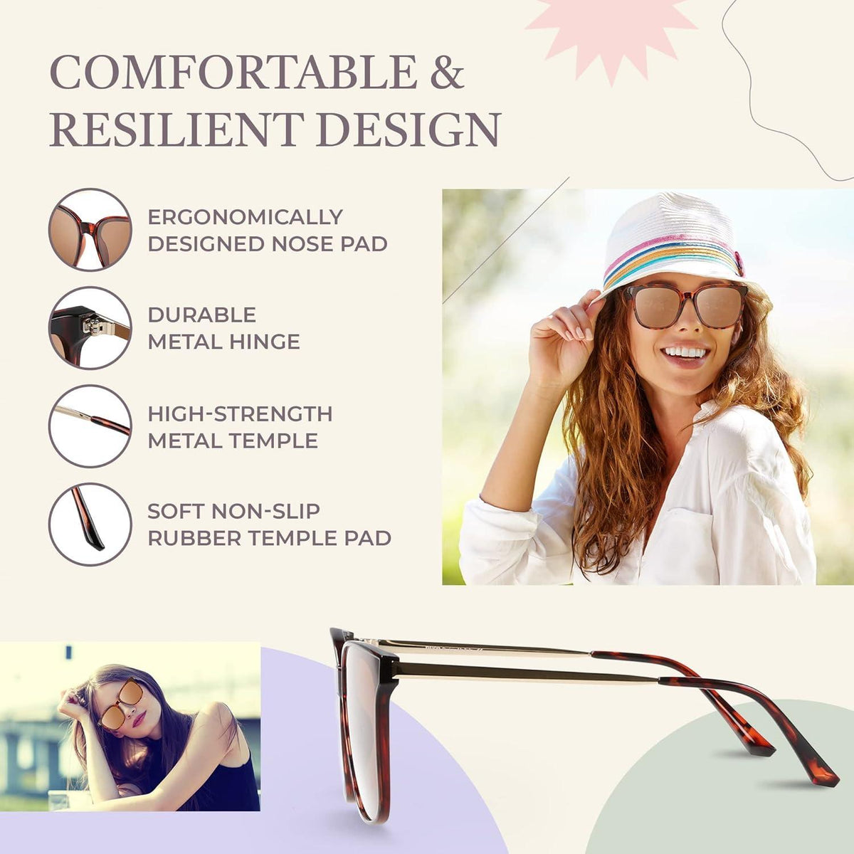 Polarisierte Vintage Runde Sonnenbrille UV400 Schutz Metall Rahmen