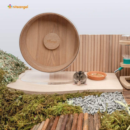 Niteangel Holz Hamsterplattform für Zwerghamster Mäuse Degus