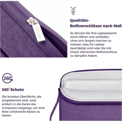 Voova Laptop Hülle 14 14.6 Zoll Wasserdicht Violett