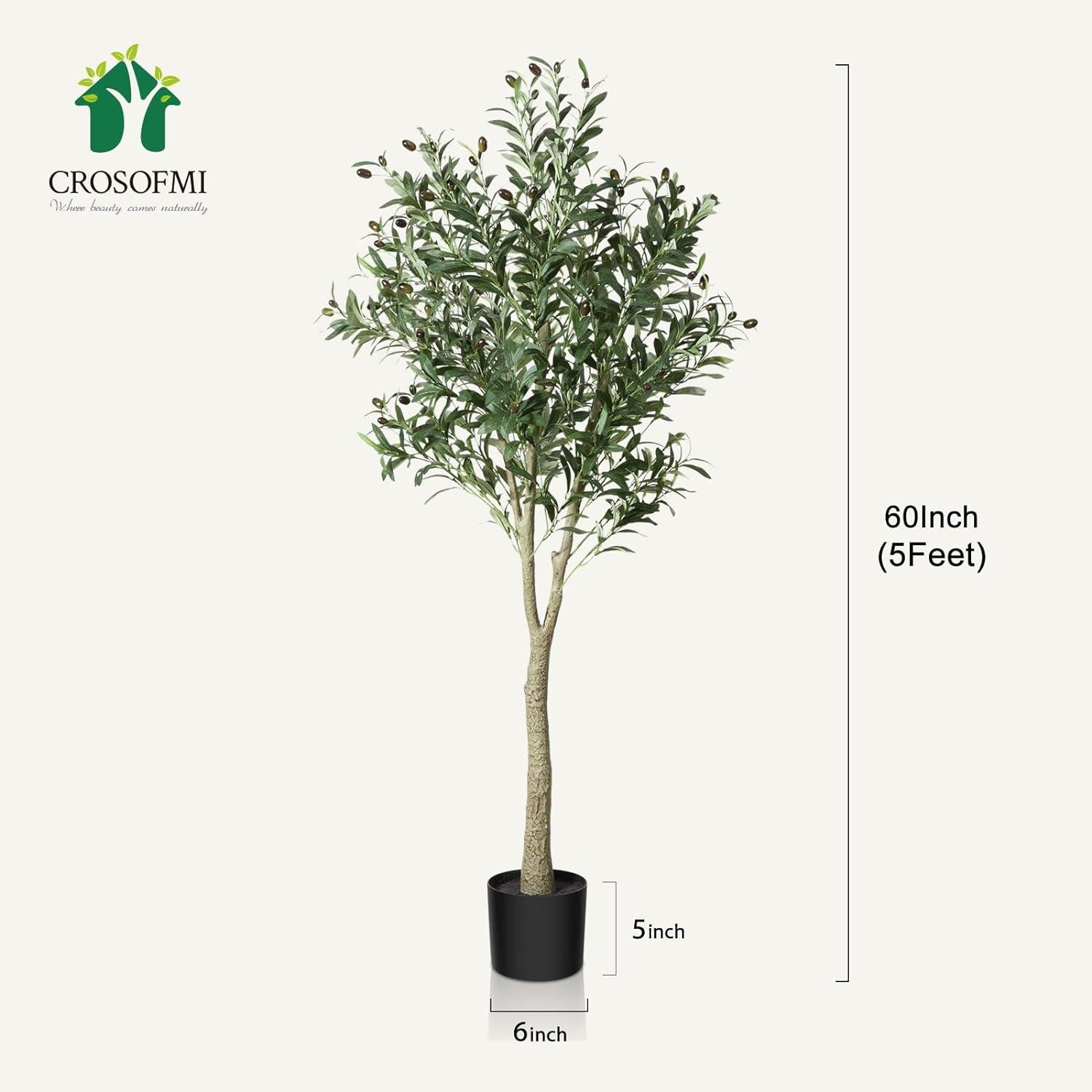 Künstlicher Olivenbaum Pflanze 150cm Tropisch Indoor Outdoor Büro