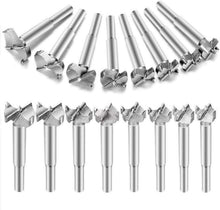 Professionelles 16tlg Hartmetall Forstner Holzbohrer Set, Ø 15-35mm