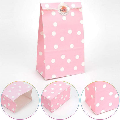 Bunte Geschenktüten mit Aufkleber - Candy Tüten zum Verpacken von