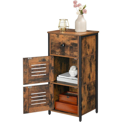 Beistellschrank mit Schublade Vintage Stil verstellbare