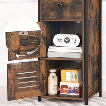 Beistellschrank mit Schublade Vintage Stil verstellbare