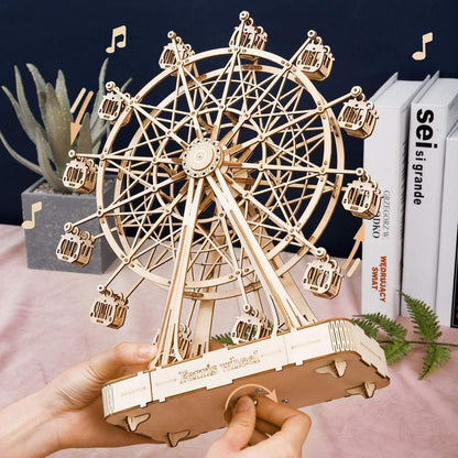 3D Puzzle Riesenrad Spieldose Modellbausatz Musik Kinder Basteln