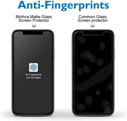 Mothca iPhone X/XS/11 Pro Matt Schutzfolie 2er Set Panzer Glas Folie Blendschutz
