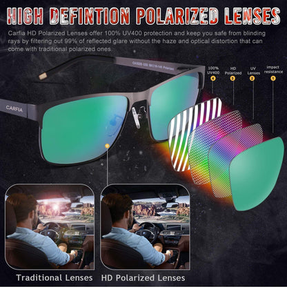 Polarisierte Herren Sonnenbrille UV 400 Metallrahmen Sportbrille