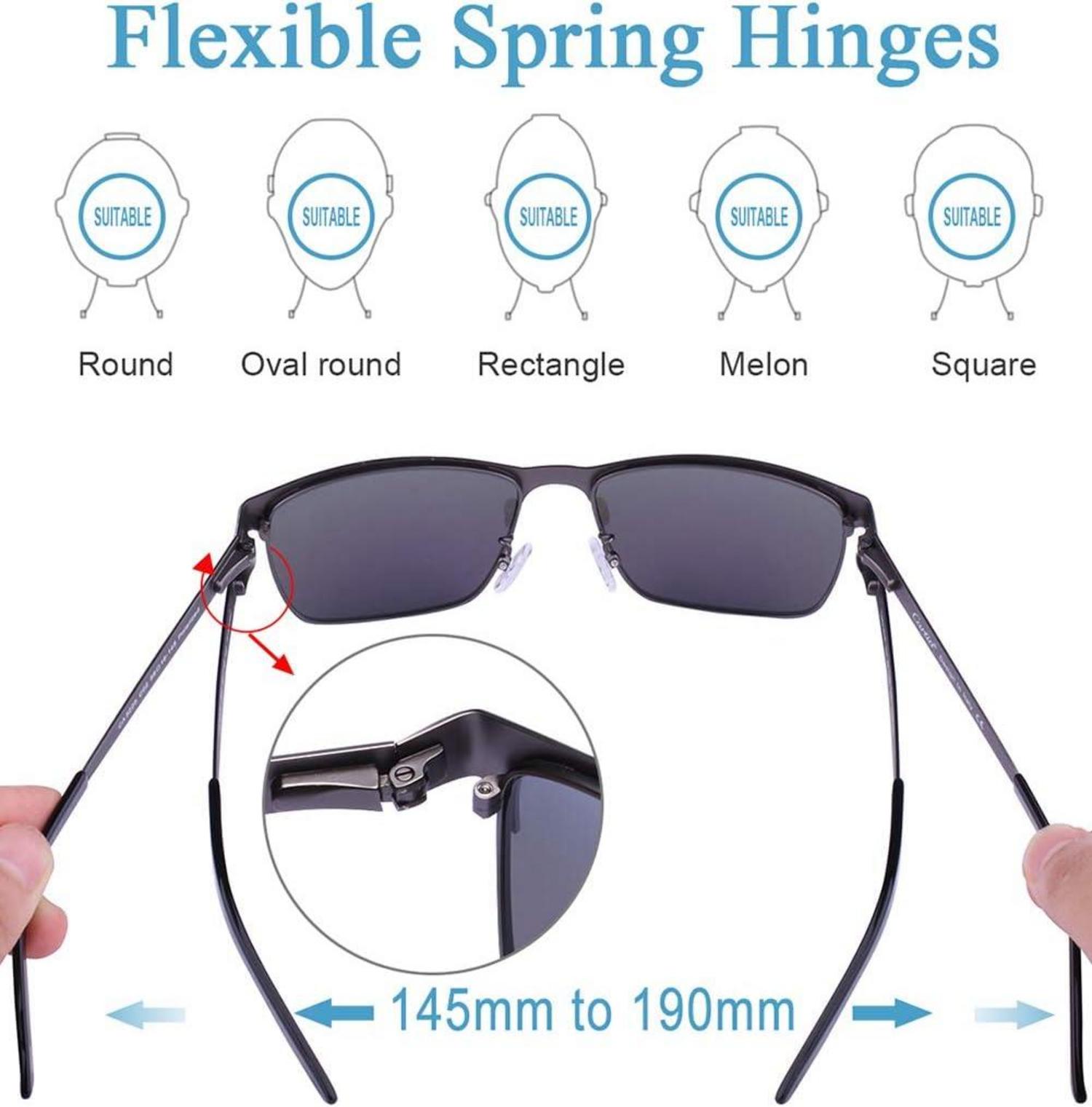 CARFIA Polarisierte Herren Sonnenbrille Metallrahmen UV 400 Sportbrille