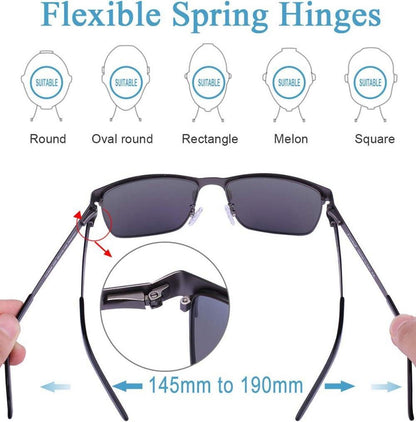 CARFIA Polarisierte Herren Sonnenbrille Metallrahmen UV 400 Sportbrille