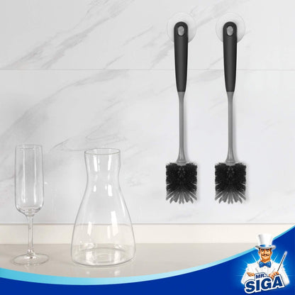 Langgriff-Flaschenbürste & Gläserbürste für Wasserflasche & Glaswaren