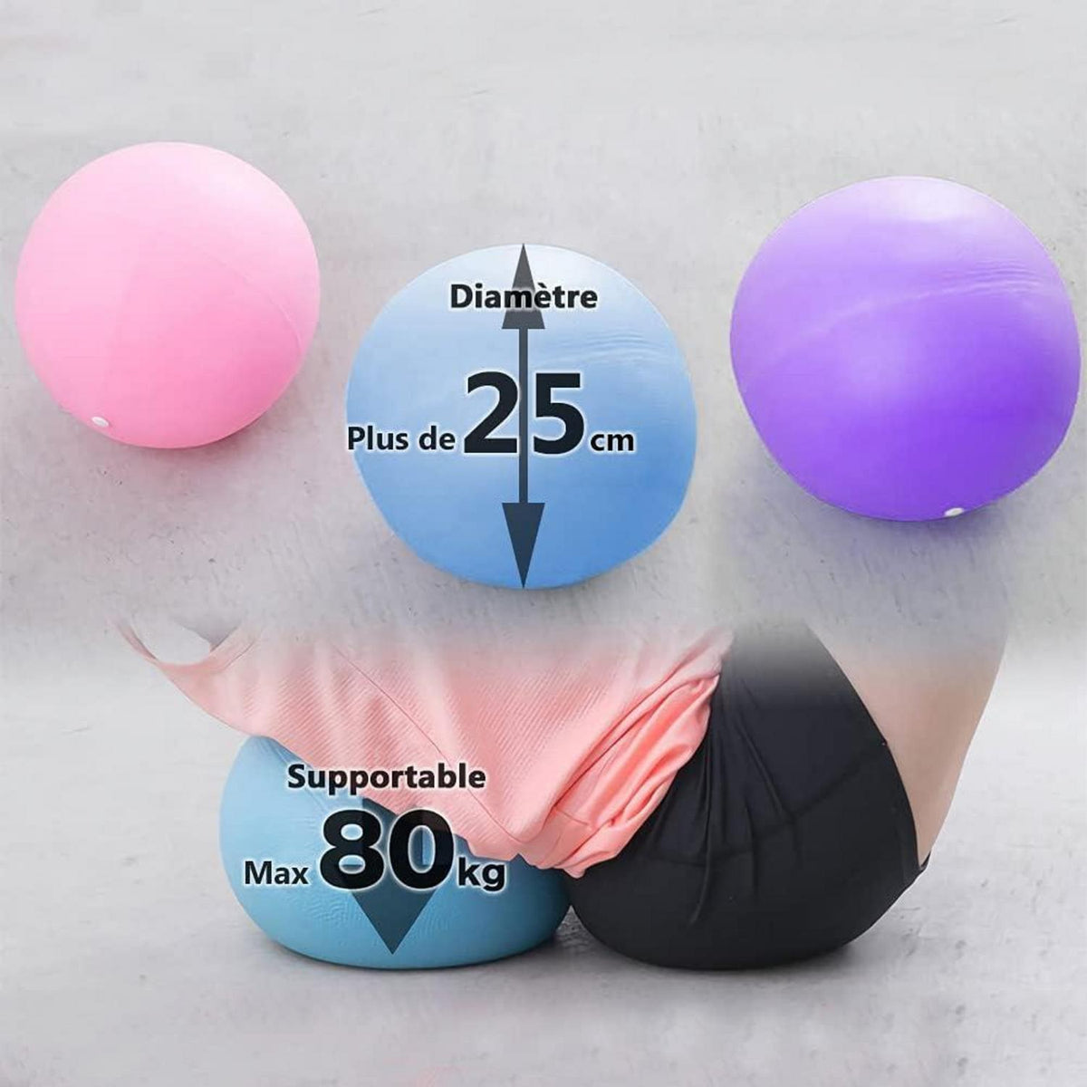 Gymnastikball Pilates-Ball 25cm Yoga Baby Soft Rutschfester