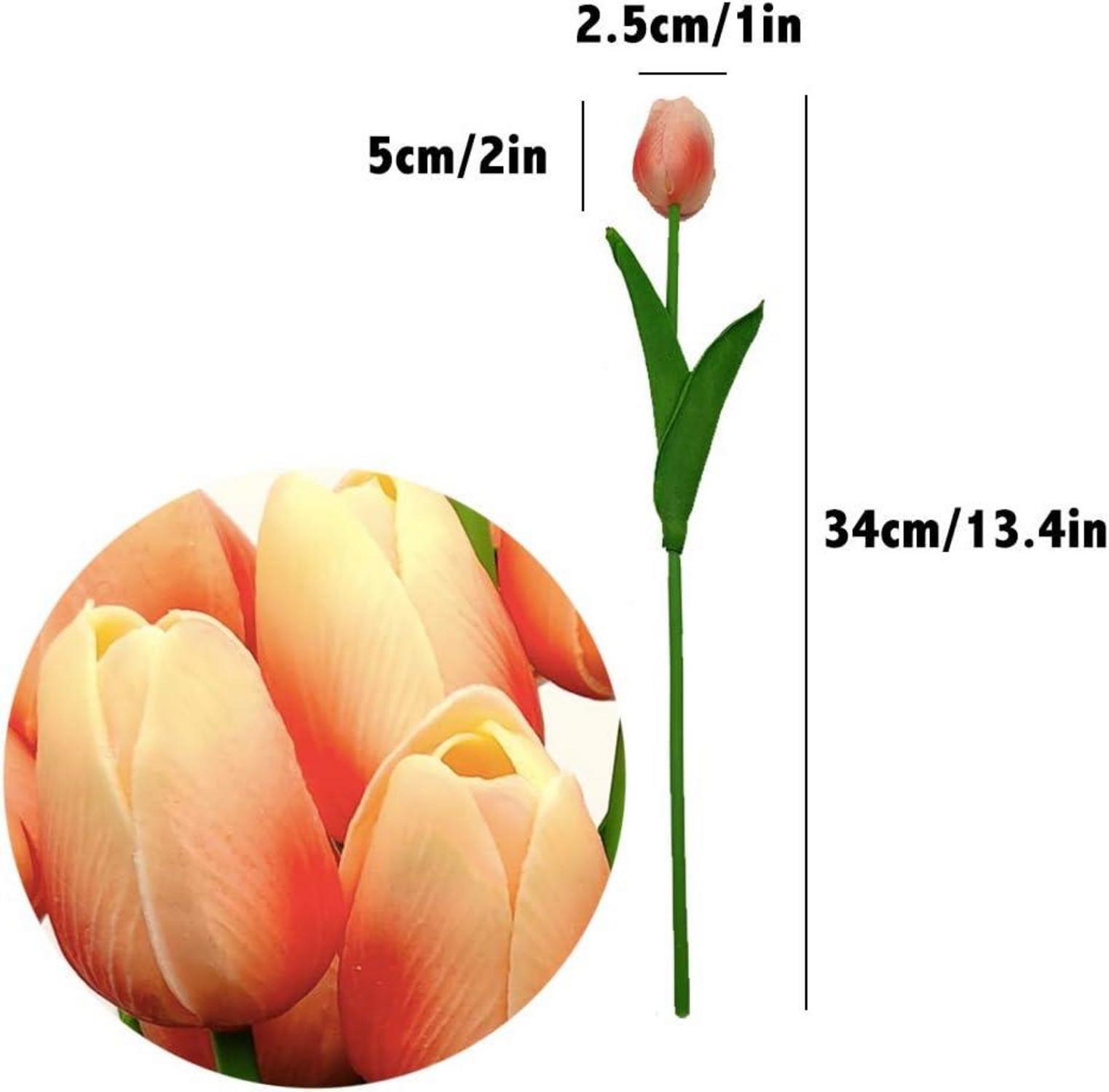 Künstliche Tulpen 20er Set Hochzeitssträuße Champagnerrot