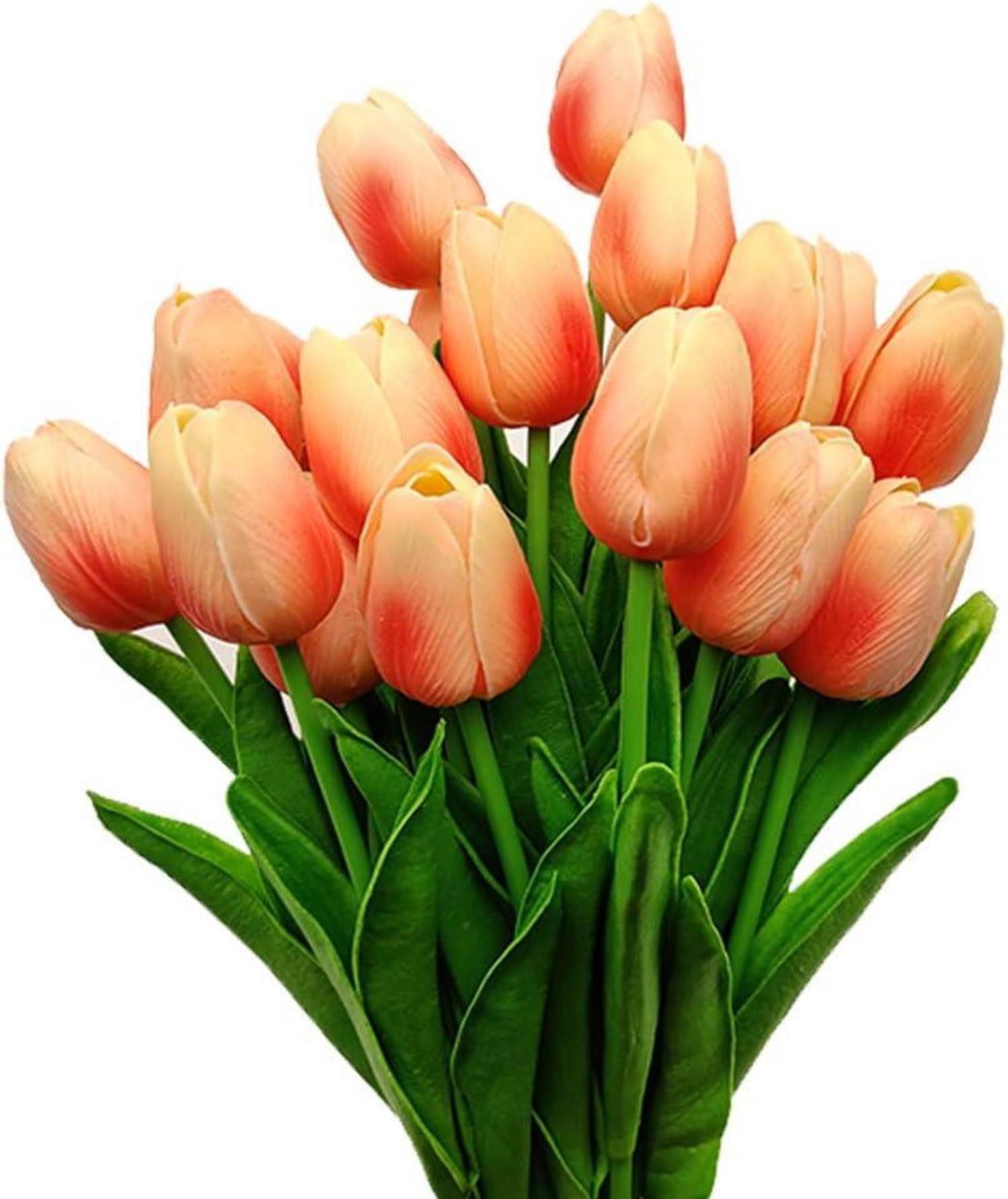 Künstliche Tulpen Blumen Hochzeitssträuße Dekoration 20 Stück