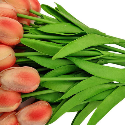 Künstliche Tulpen Blumensträuße 20 Stück Hauptzimmer Deko PU-Tulpen Bouquet