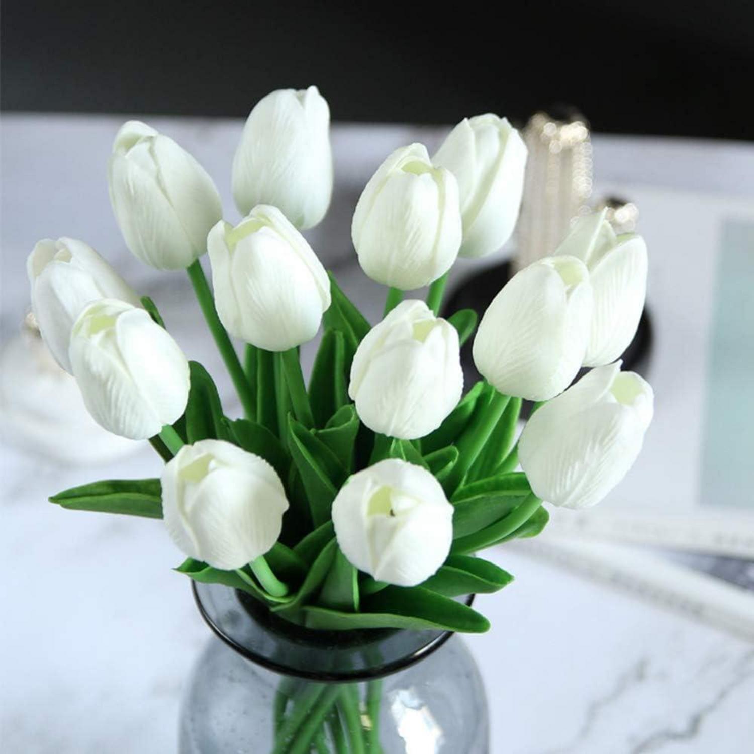 Künstliche Tulpen Gefälschte Hochzeitssträuße Blumen PU Hauptzimmer