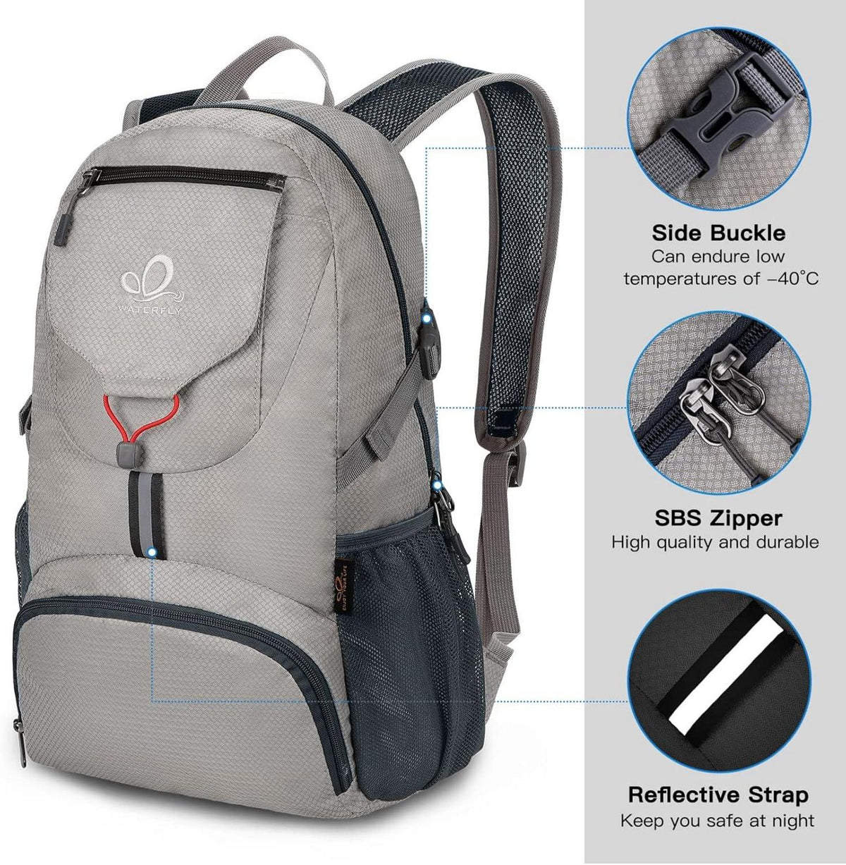 Ultraleichter Faltbarer Rucksack 20L Trekking Outdoor Sport Daypack