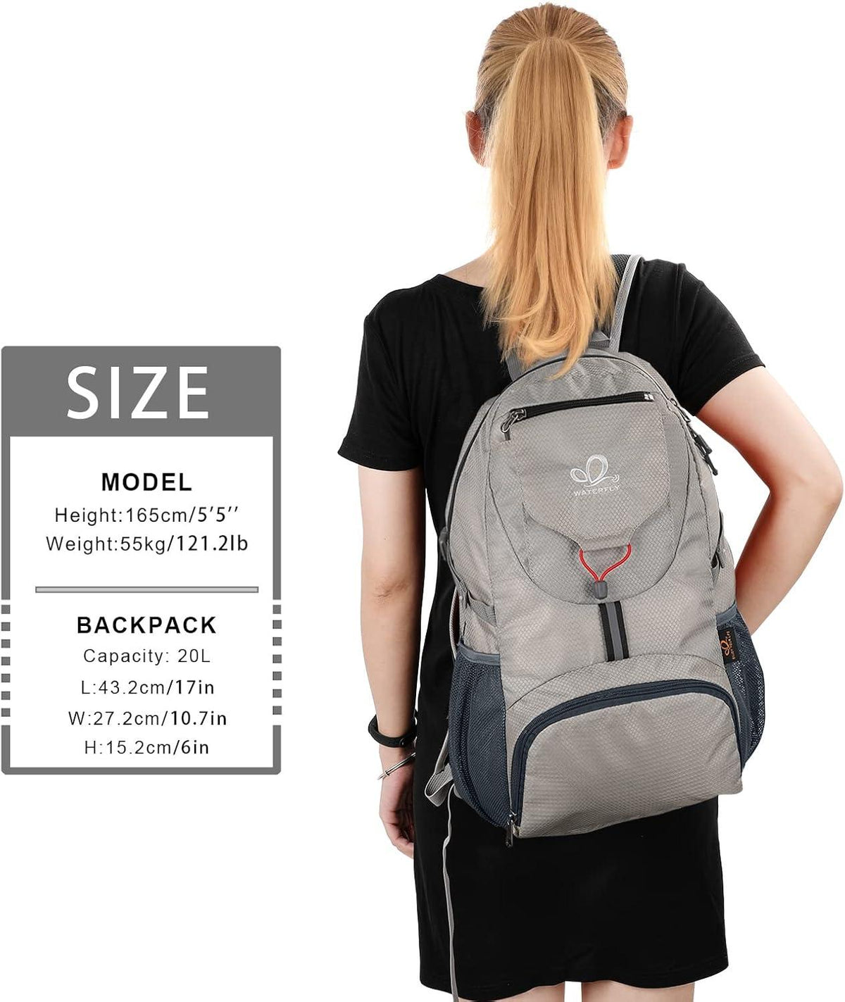 Ultraleichter Wasserfest Rucksack 20L Tagesrucksack Trekking Outdoor Backpack
