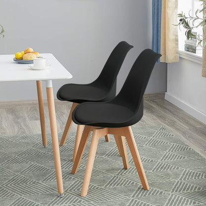 Modernes Esstisch-Set für 4-6 Personen mit Massivholzbeinen