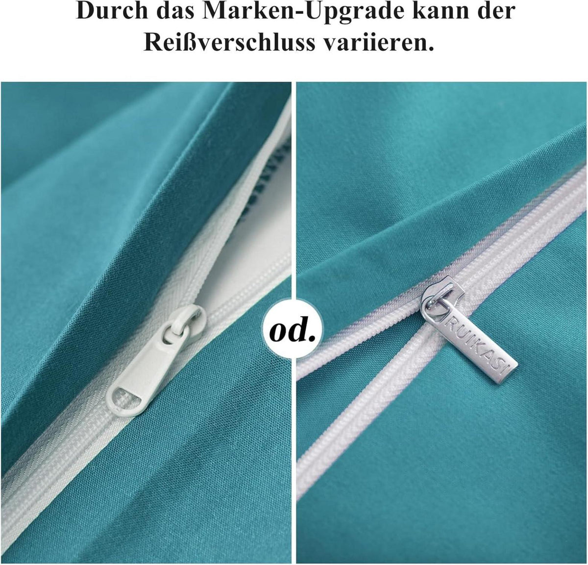 Bettwäsche 220x240 Türkis 3teilig mit Kissenbezüge aus Mikrofaser