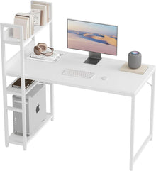 Schreibtisch mit Regal 120x60cm PC Gaming Tisch Bürotisch Stabil