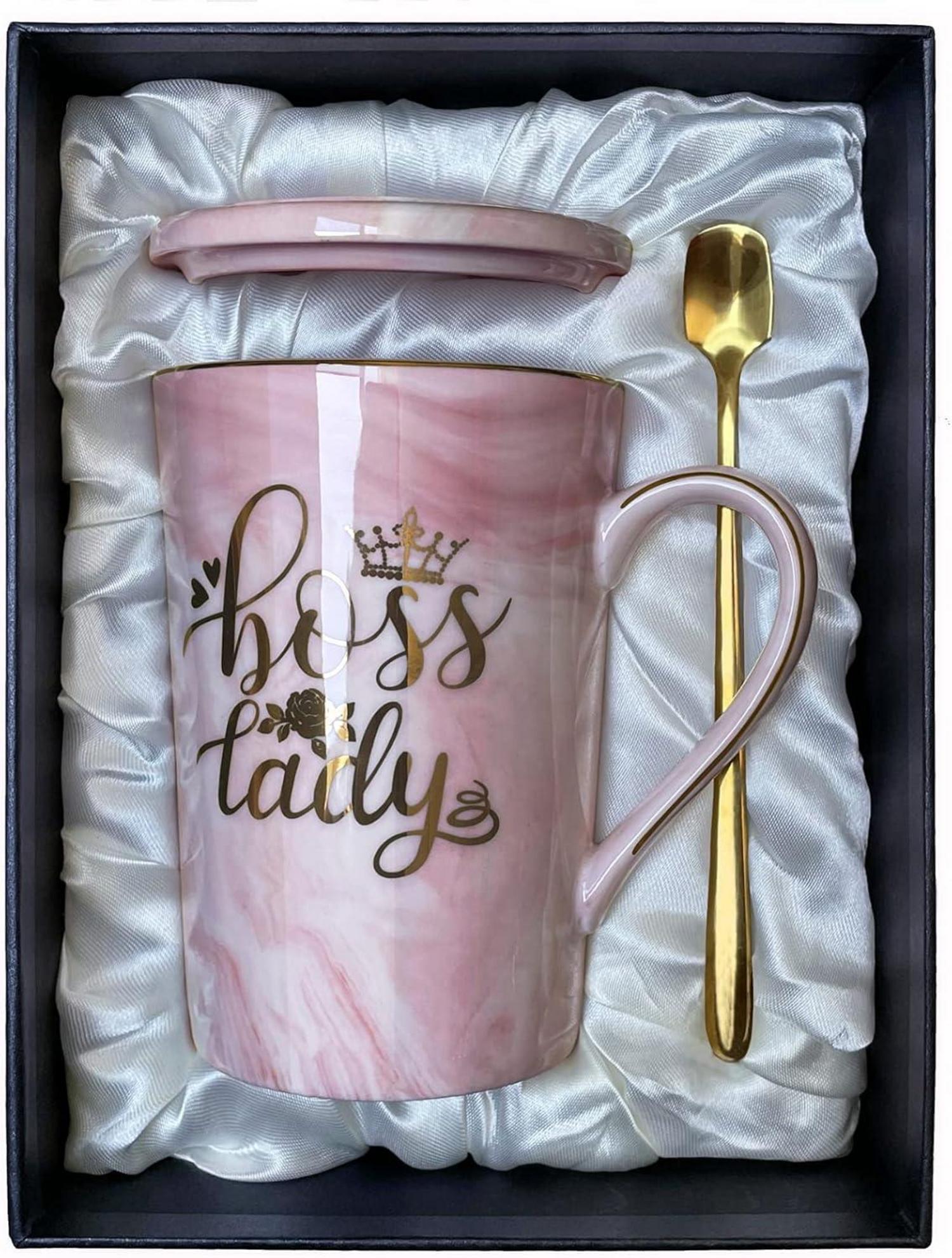 Marmor-Keramik Kaffeebecher Bosslady Geschenkbox