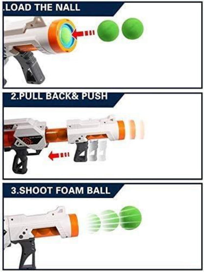RuiDaXiang Spielzeug Blaster Gewehr Dual Battle Pack mit 20 Foam Ball, für Kinder ab 6+ Jahren