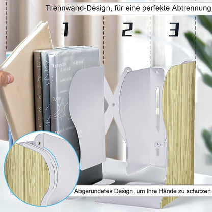 Verstellbare Metall Buchstützen für Bücherregal Schreibtisch