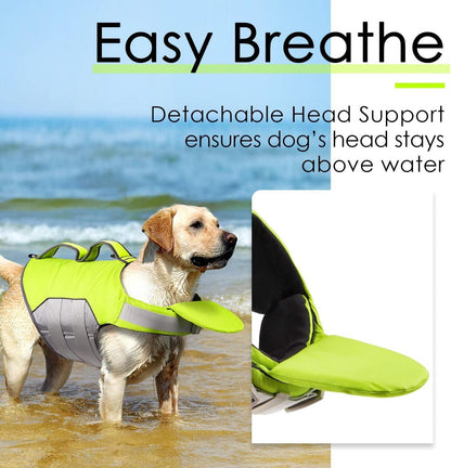 Hund Schwimmweste Rettungsweste Auftrieb Reflektierend Grün