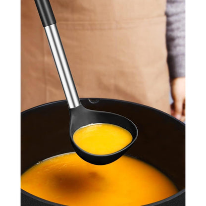 2er Set Silikon Schöpflöffel für Suppe, Antihaft Hohe