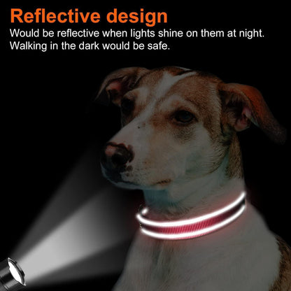 Joytale Reflektierendes Hundehalsband XS in Rot - Nylon mit