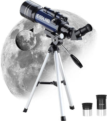 Teleskop für Kinder und Einsteiger 70MM mit Stativ Astronomie 70/360