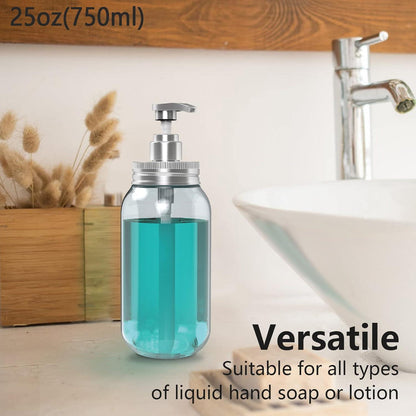 750ml Kunststoff Seifenspender mit Pumpe, großer Dusch Shampoo