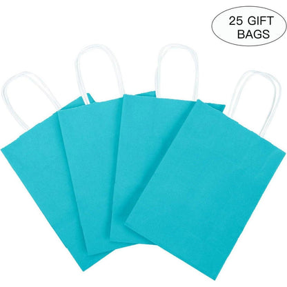 Medium Kraft Geschenktüten 21x11x27 cm Blau 25
