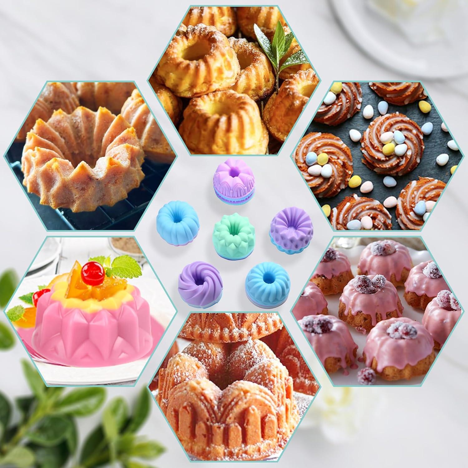 24er Pack Silikon-Backformen Donut Muffin Cupcake Brot Keks