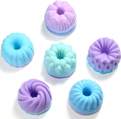 Silicone Donut Mold Baking Cups Pan Muffin Jello Bagel 24Pack Safe
